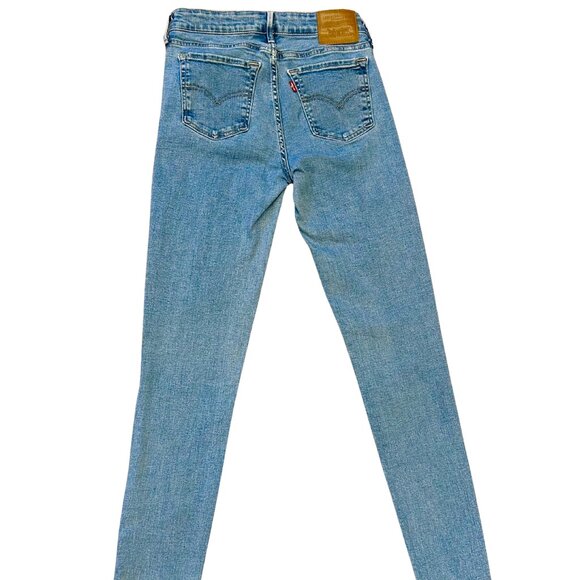 Custom Denim | Levis 711 Skinny Jeans - Smiley Love Patches - Size 26 - Picture 7 of 8